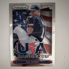 Panini Prizm 2013 R.A. Dickey USA Baseball Insert #USA6 Trading Card