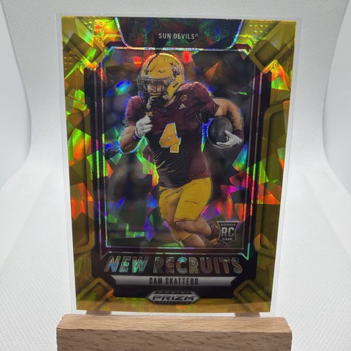 Panini 2025 Prizm Draft Picks New Recruits Gold Ice Prizm Cam Skattebo RC #10