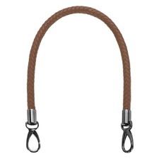 55cm 21.7" Braided Purse Strap PU Leather Coffee Black Buckle 