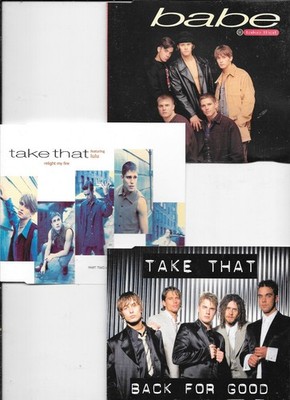 3 x TAKE THAT - babe + relight my fire + back for good - CD s