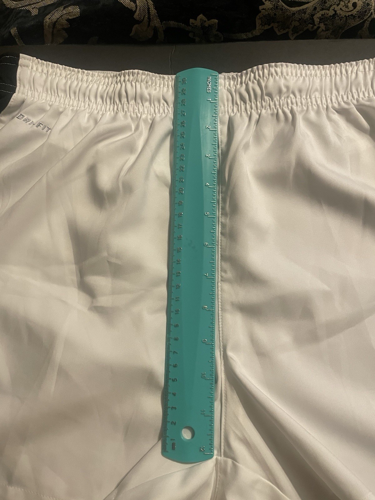 Nike Dri-FIT Women’s Athletic Soccer Shorts White Black Mesh Size L Green Swish image 3