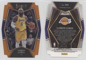 2021-22 Panini Select Premier Level Orange Prizm Die-Cut /65 LeBron James #195