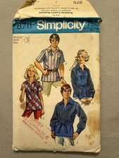 SIMPLICITY PATTERN 8711 MEN'S SHIRT Size M 38-40 - Cut MEN VINTAGE 1970 P91