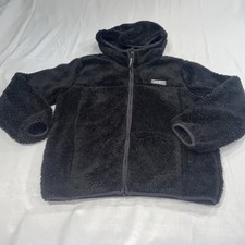 Eddie Bauer Black Quest Fleece Plush Hooded Jacket Kids Medium