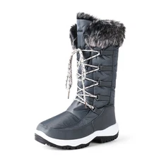 Women Faux Fur Lining Winter Waterproof Snow Boots Warm Side Zipper Snow Boots