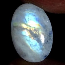 9.30Cts. Natural Rainbow Moonstone Oval Cabochon Loose Gemstone 12X17X5MM