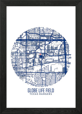 Globus Lebensfeld Stadion gerahmtes Wandbild Poster Leinwanddruck Bild