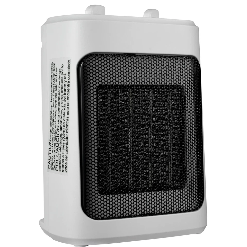 Mainstays 1500W Ceramic Fan-Forced Electric Space Portable Heater White Open Box - Image 4 of 4