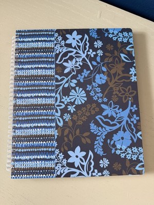 Vera Bradley Java Floral Print Large Spiral Notebook with Pockets - 8.5''x11''
