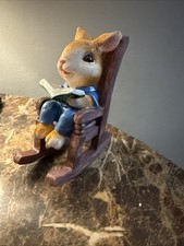 aster Rabbit Decoration Rocking Chair Rabbit Resin Ornaments Easter Fun Gift