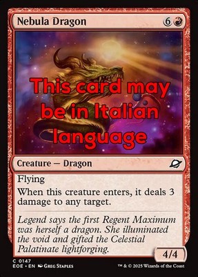 MTG 4x NEBULA DRAGON EXC - NEBULA DRACHE 147 - EOE - MAGIC