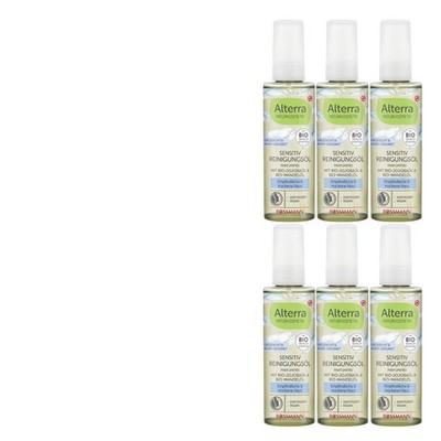6x100ml Alterra Naturkosmetik Sensitiv Reinigungsöl Bio-Öle | vegan & parfümfrei