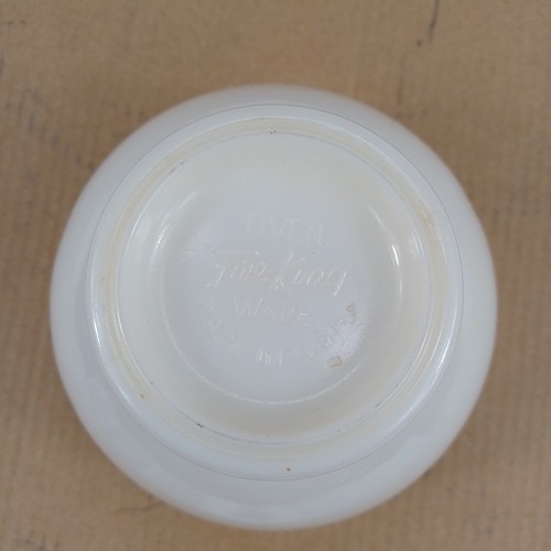 Fire King Yellow Tulip Pattern Cottage Cheese Bowl Milk Vintage CRACKS - 第 11/16 張圖片