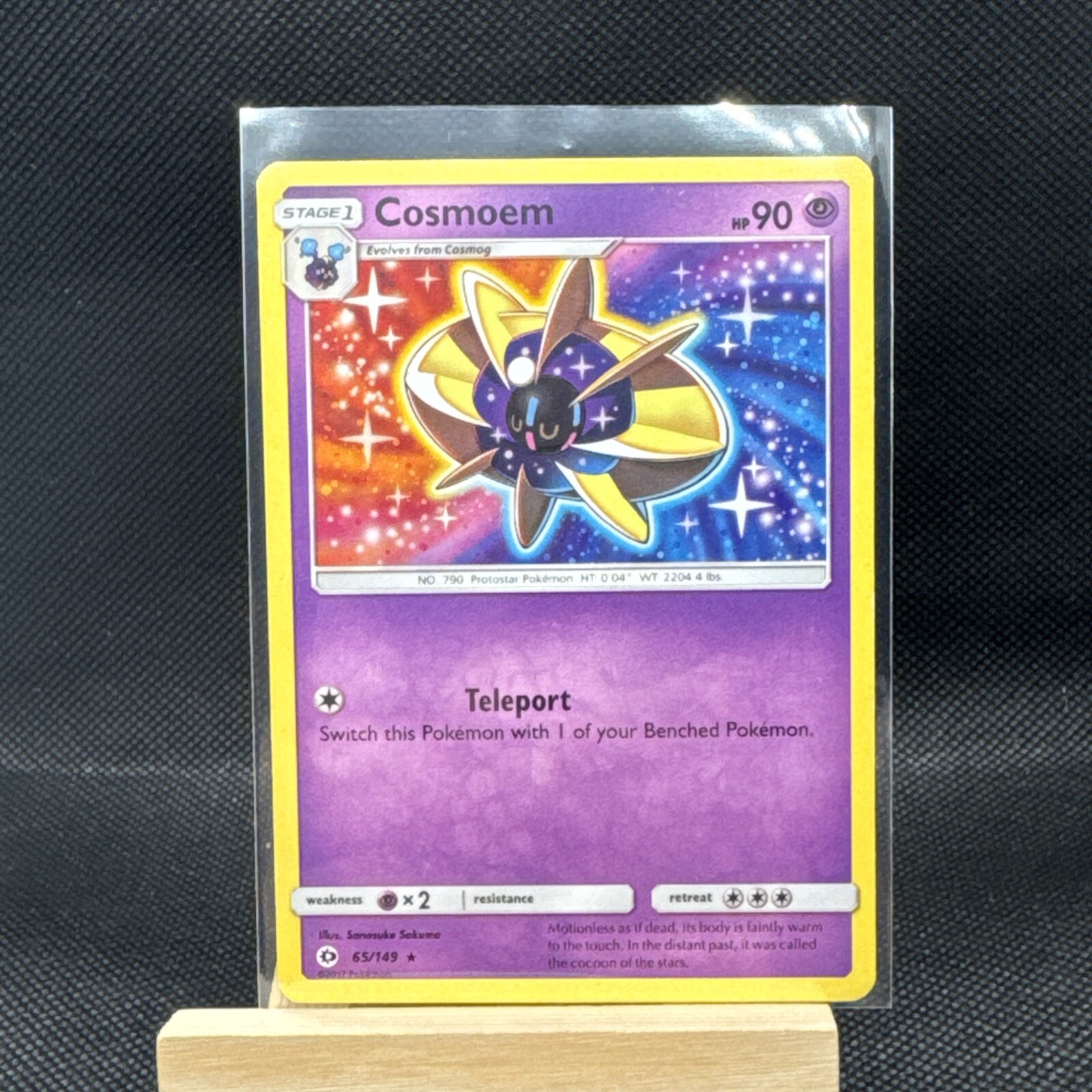 Pokémon TCG Cosmoem Sun & Moon Base Set 65/149 Regular Rare Card LP 2017
