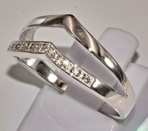 Sterling Silber 925 Ring filigran zierlich feminin Cirkonia Doppel Chevron - Bild 11 von 12