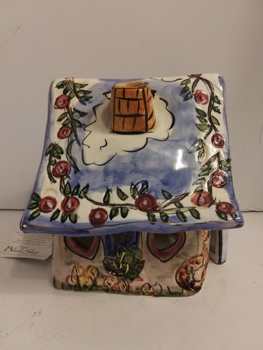 Blue Sky Clayworks Heather Goldminc Blue Skies Tea Light Tag EUC - Picture 3 of 9