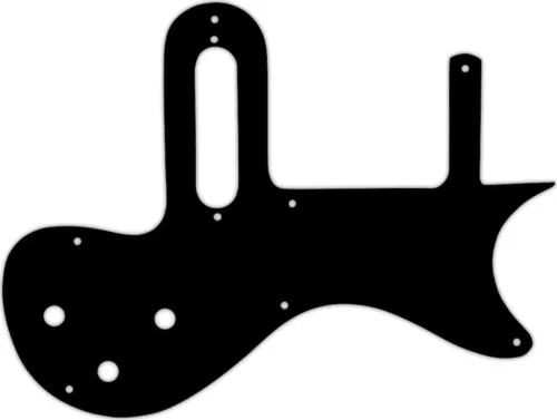 WD Custom Pickguard For Gibson 1 Pickup Melody Maker #01 Black