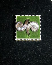 HANDCRAFTED ARTISAN STERLING SILVER AND MOP SCROLL DESIGN