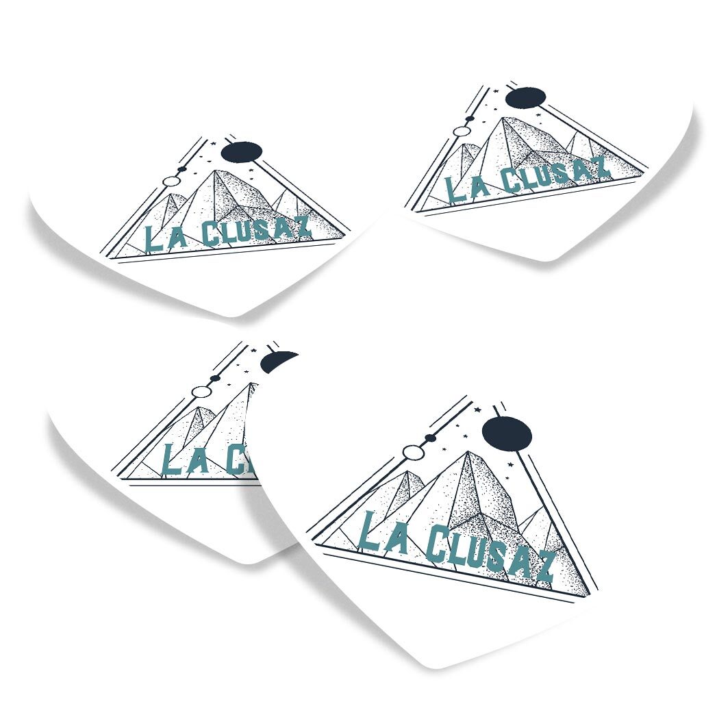 4x Heart Vinyl Stickers La Clusaz Mountains Stars Triangle 60976 eBay