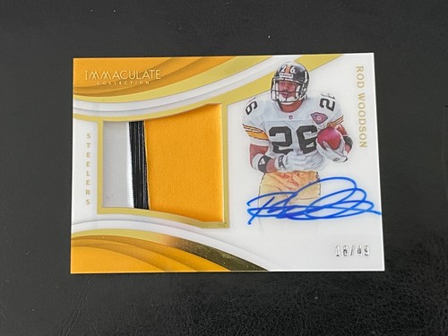 2018 Immaculate Collection Rod Woodson Jumbo Patch Auto Autograph On Card /49