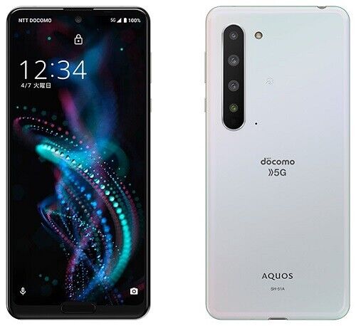 SHARP AQUOS R5G IGZO 8K 5G ANDROID PHONE UNLOCKED JAPAN WHITE SH 