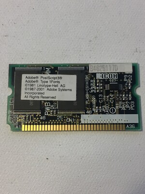 Ricoh Adobe PostScript3 1Fonts Dimm16 CF Prgm 30800114 G3676687G  