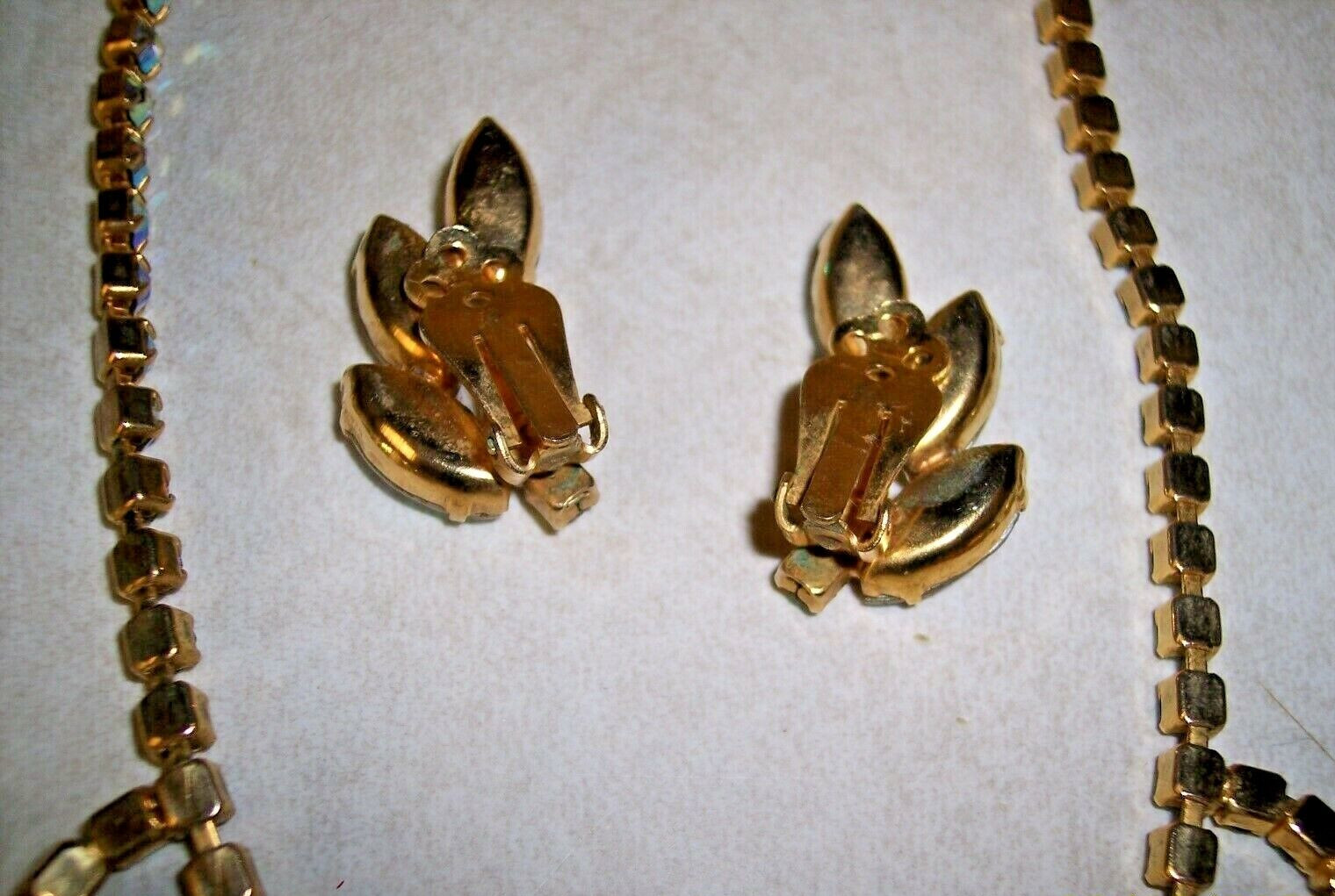 Vintage Prong set  Aurora Borealis Rhinestone Nec… - image 6