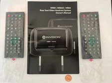 Infinity QX60 Invision HR8D/HR8AD/HRA Rear Seat Video Headrest Remotes & Manual