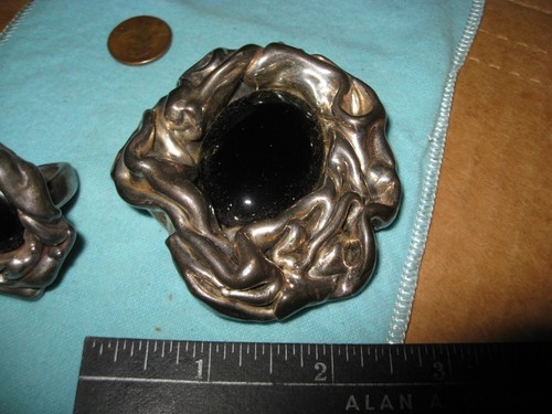 Arik Idan Sterling Onyx Brosche Anhänger & passender Gr. 7 1/2 Ring Toronto Kleidung Kunst - Bild 5 von 11