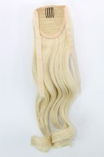 WIG ME UP Haarteil Zopf – Kurz, Glatt, Voluminös, Rotblond/Kupferblond, 25 Cm, Mit Butterfly-Klammer