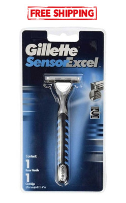 Gillette Sensor Excel Razor Handle + 1 Cartridge - HOLDS WOMENS AND MENS EXCEL