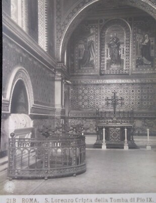 Rome Italy RPPC Postcard Early 1900s Rare Saint Lawrence Crypt Tomb Pious IX