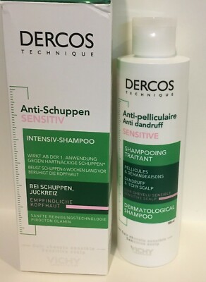 New Vichy Dercos Anti Dandruff Sensitive Scalp Sulphate Free Shampoo 200ml