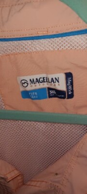 Chemise Magellan 3XL – Bleu Marine à Carreaux – Manches Longues – Pêche/extérieur – Occasion