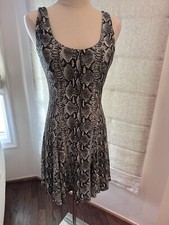 Alice + Olivia Mini Dress Snake Print Sleeveless Exposed Zipper Lined Size 4