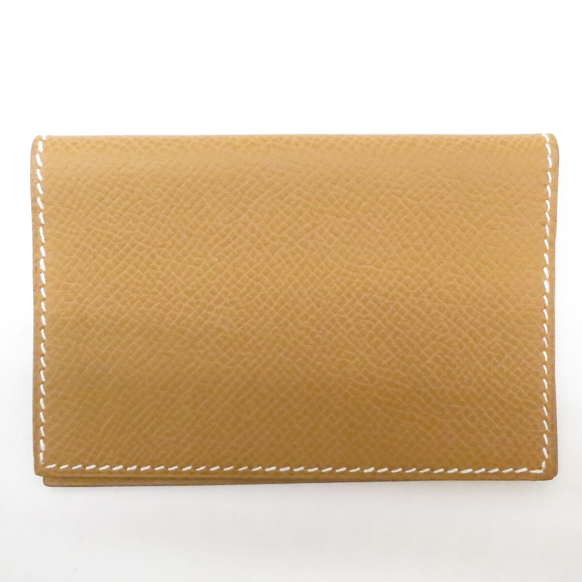 Authentic HERMES Business Card Holder Square In K Light Brown 
