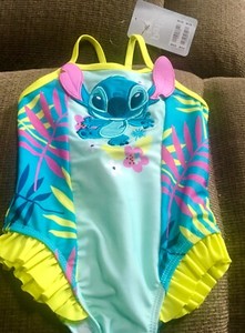 Disney Baby Stitch Swim Bathing Suit swimwear size 9-12 months NWT UK Disney