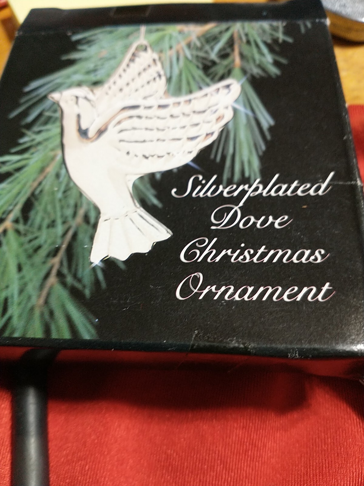 Vintage Christmas Ornament SILVERPLATED DOVE 3" NIP SEALED ICI 13930