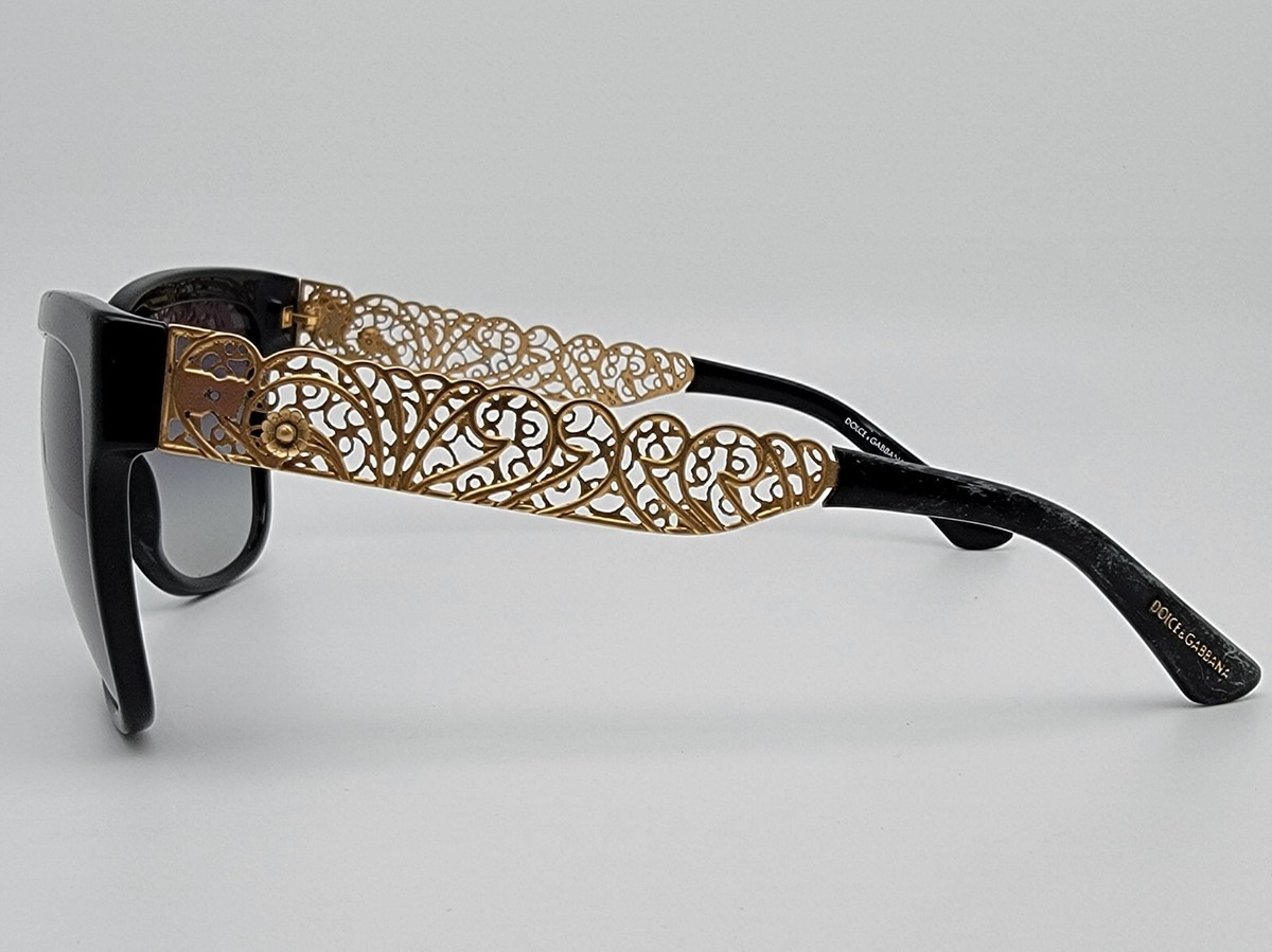 Dolce & Gabbana DG4212 501/8G Black Gold Frame Grey Gradient 