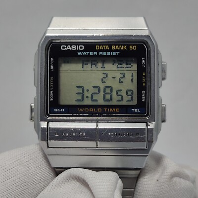 Casio 675 DB-520 Data Bank Digital Quartz Japan Men's Watch | eBay