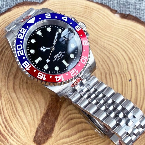 40mm Tandorio Black Dial Sapphire Glass Jubilee Strap NH35A Automatic Mens Watch - Picture 6 of 6