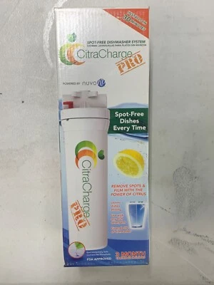 CitraCharge Pro Spot-FREE Dishwasher Water Softener System Nuvo H2O New Sealed