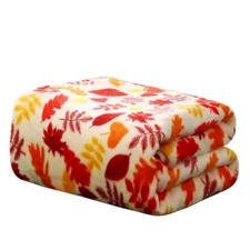 Ultra Soft & Plush Fall Autumn Leaves Hypoallergenic Fleece Throw Blanket Cover