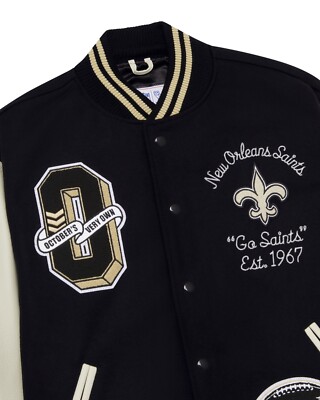 OVO x NFL New Orleans Saints Varsity Jacket Authentic October's