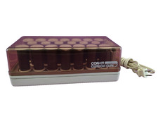Conair Hair Rollers Vintage Cushion Curl HS6 Heated 20 Rollers 19 Clips in Case