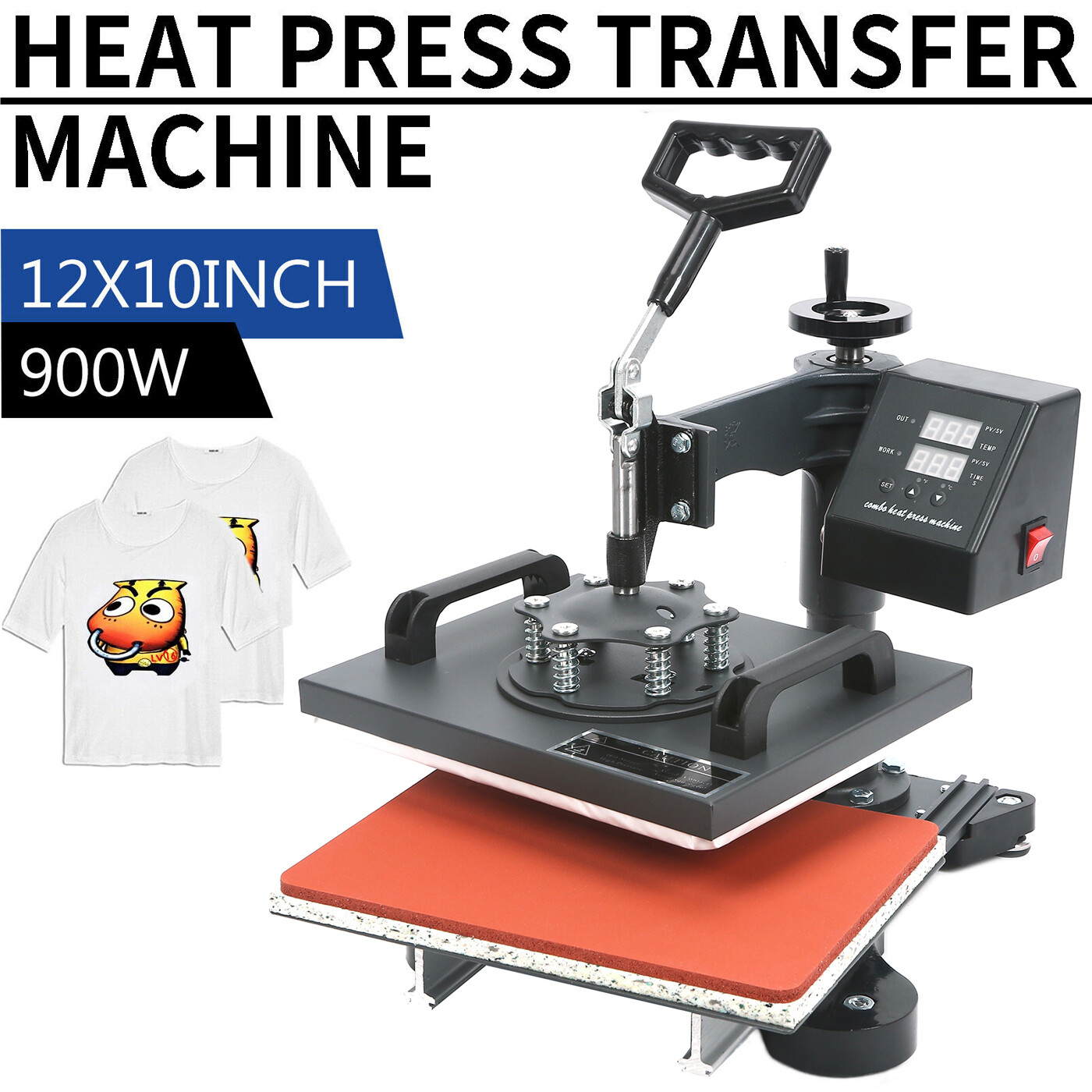 Transferpresse T-Shirt Textildruck Heißpresse Hitzepresse Heat Press 30x25cm