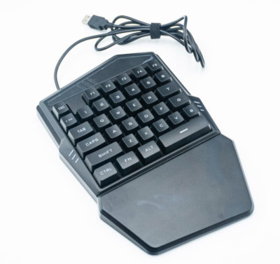USB Bugha Exclusive RGB LED Color Changing One Handed Ergonomic Gaming Keyboard
