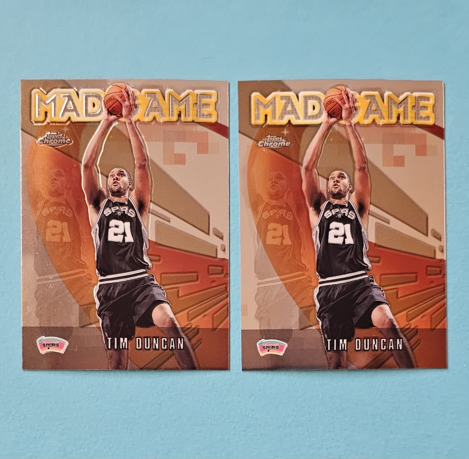 Ct/2 2002-03 Topps Chrome Tim Duncan Mad Game #MG3 San Antonio Spurs NBA Mint