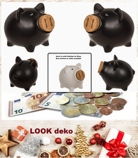 Quiek Snout Piggy Banks Ceramic Black Dimensions 15.8X11.8X12.7Cm