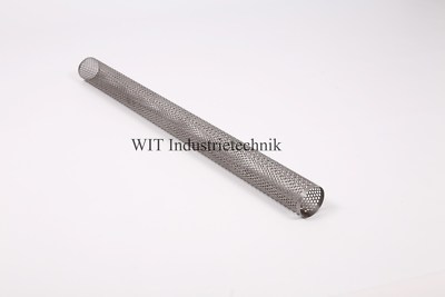 Rund Rohr Auspuff GELOCHT EDELSTAHL Ø 50 bis 101,6mm V2A Absorber Schalldämpfer 